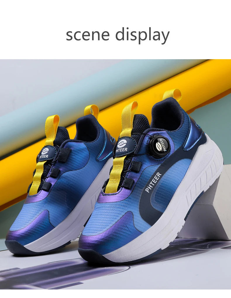 Kids Two-Wheel Roller Skates – Detachable Walking Shoes