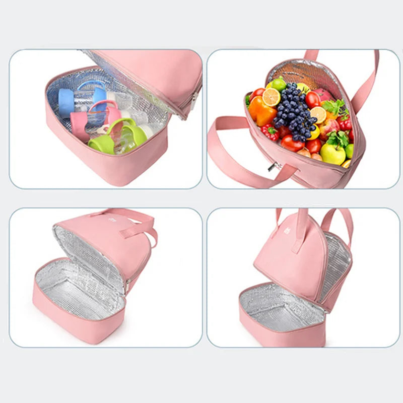 Fashion Mommy Bag – Insulated, Large Capacity, Portable for Travel & Picnic