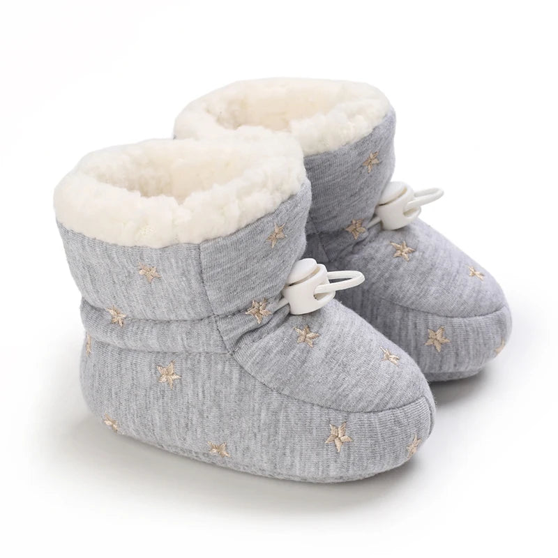 Winter 0-1 Year Old Baby Boots Warm and Cute Soft Soled Shoes
