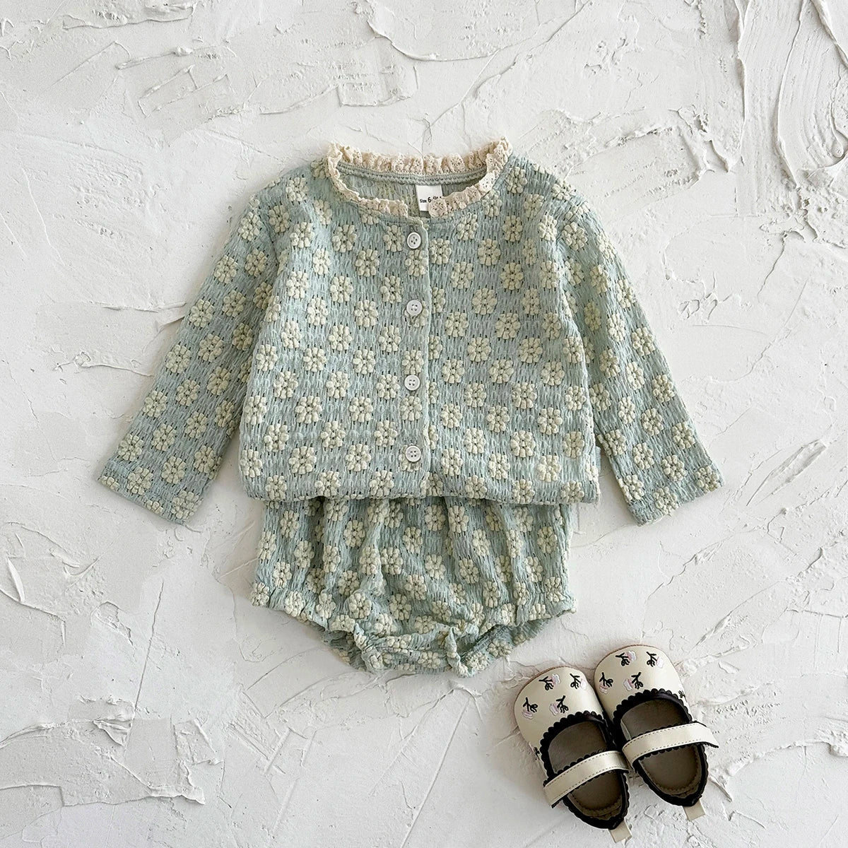 Breathable Long Sleeve Top & Shorts Baby 2Pcs Set