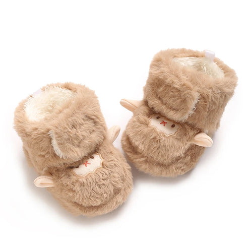 0-18M Apricot New Soft Winter Boots