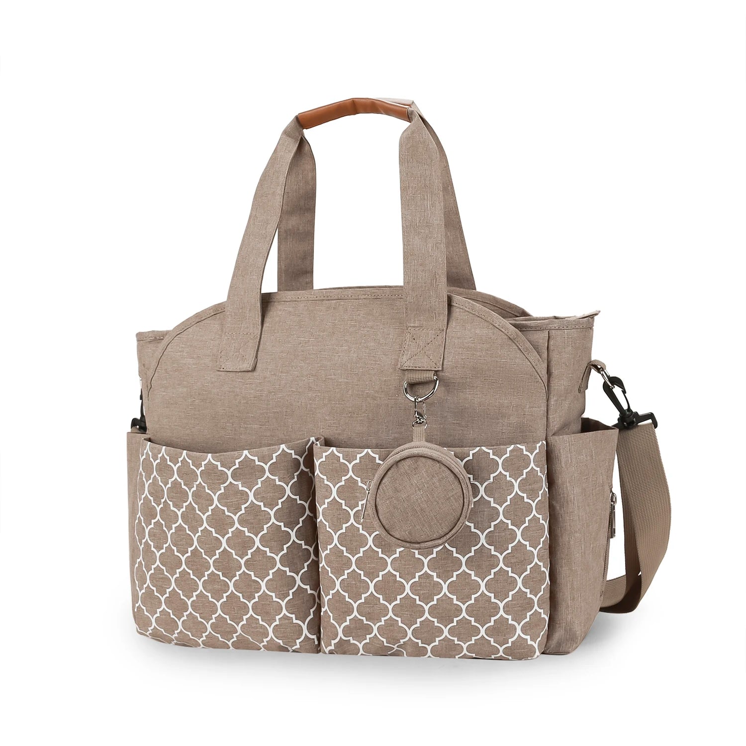 Diaper Bag Tote – Waterproof, Portable Baby Changing Bag with Shoulder Strap for Moms