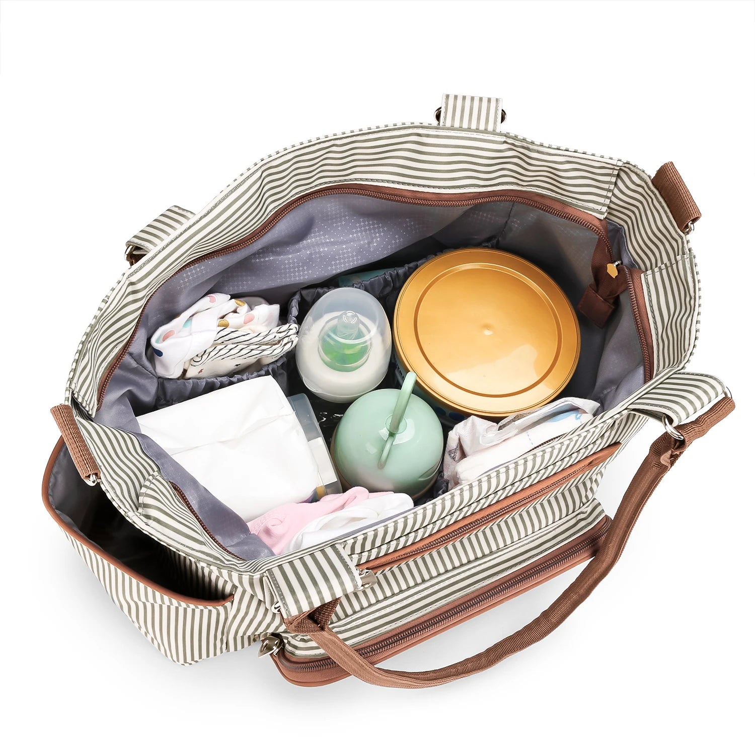 7pcs Nappy Changing Bag Set – Multifunctional Tote, Shoulder & Travel Diaper Bag