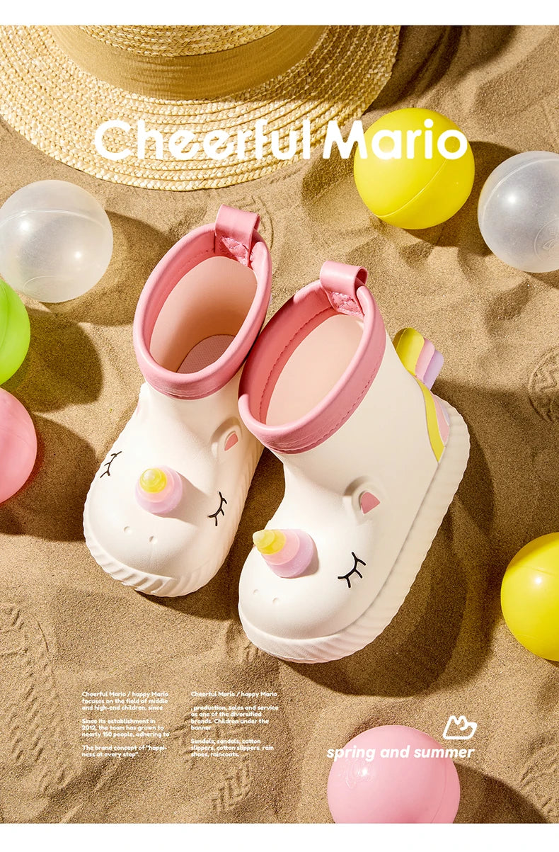 Kids’ Mario Rain Boots – Waterproof & Non-Slip