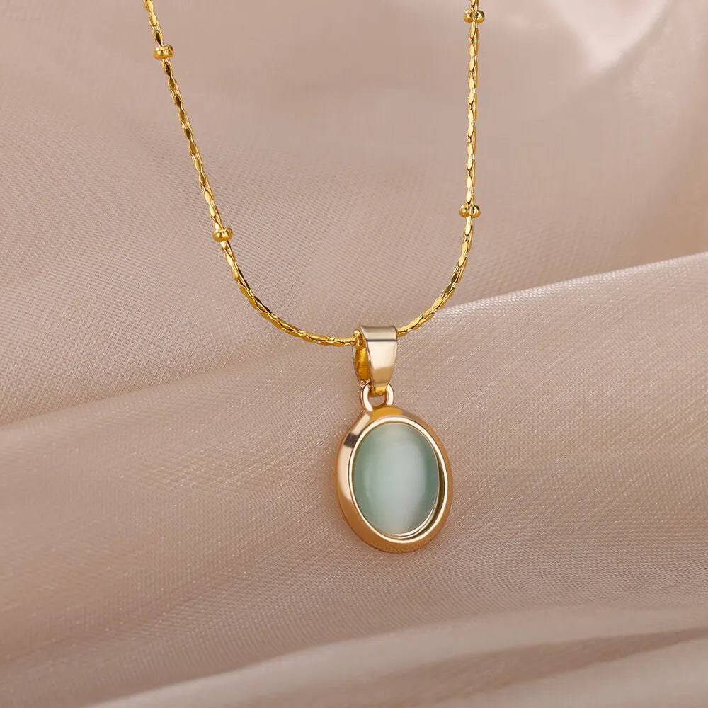 Opal Oval Necklace
