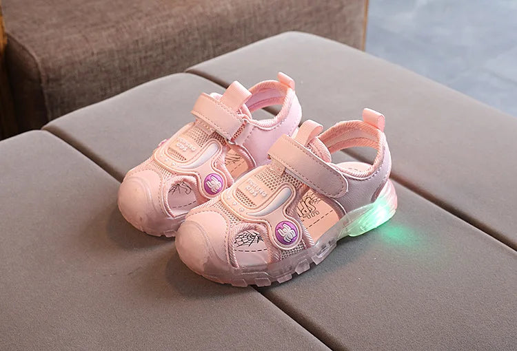 Toddler LED Sandals – Soft Sole Cartoon Summer Shoes