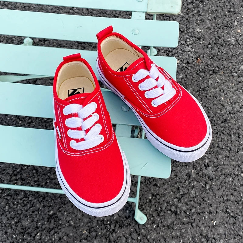 Kids’ Low-Top Canvas Shoes – Minimalist Casual Sneakers