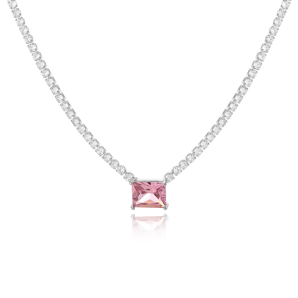 Crystal Stone Love Heart Necklace