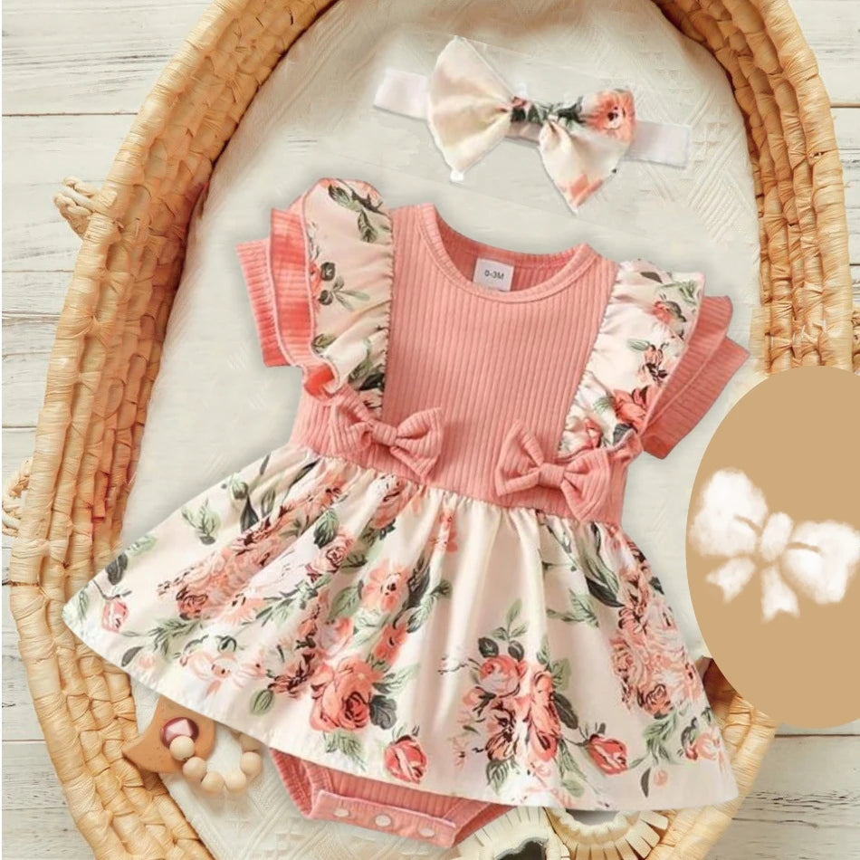Baby Girl Summer Dress & Headband Set