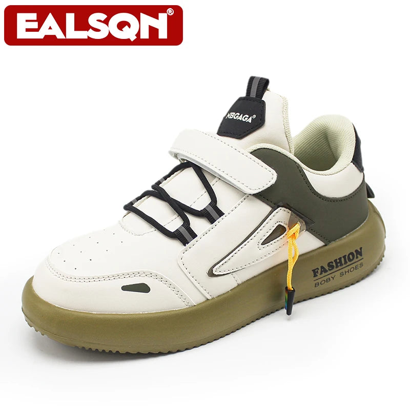 Kids Leather Sneakers – Anti-Slip Casual Sport Shoes for Boys & Girls
