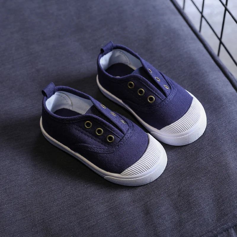 Kids’ Canvas Sneakers – Candy Color, Comfortable School Shoes
