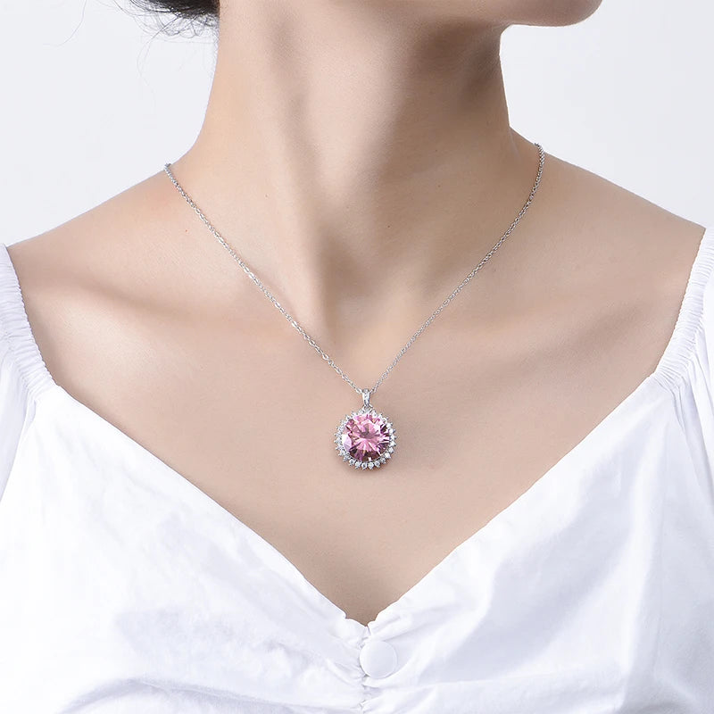 Huitan Fancy Round Pink Cubic Zirconia