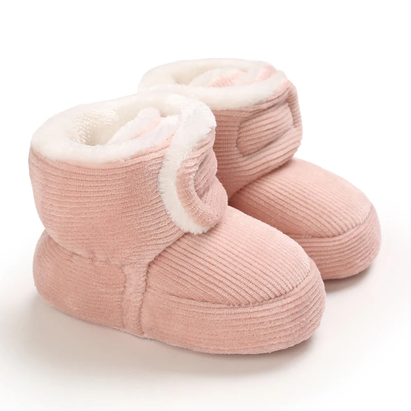 Baby Winter Snow Boots (0–18M) – Plush Soft Sole Toddler Shoes