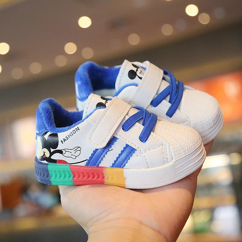 Kids’ Mickey & Minnie Sneakers – Breathable Soft Sport Shoes