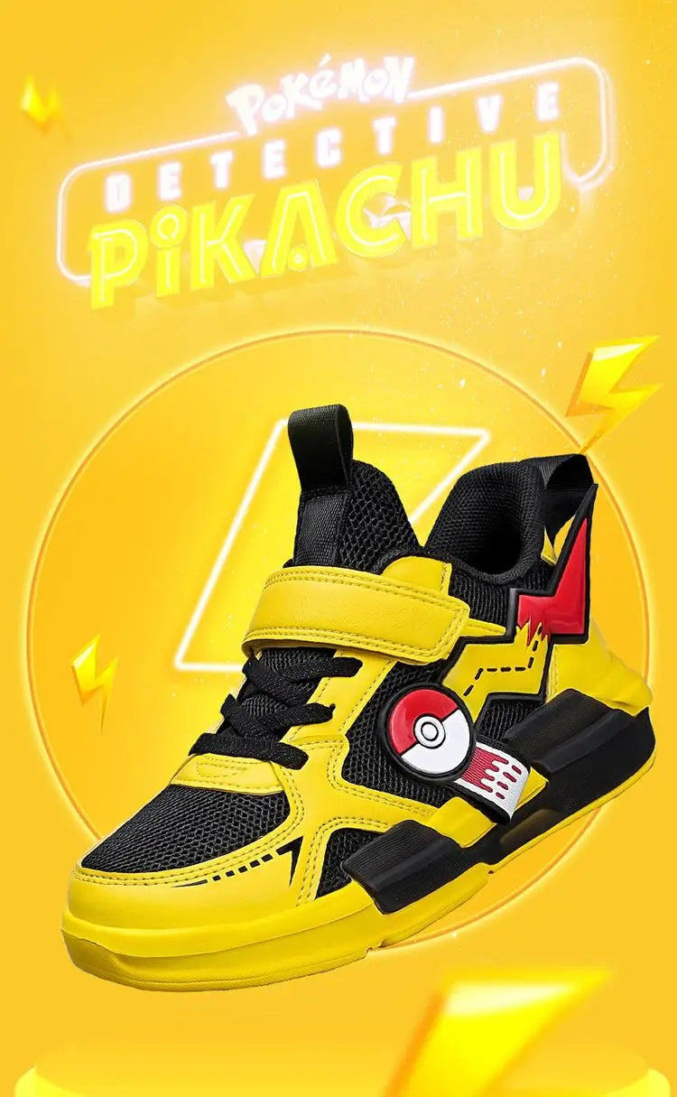 Kids Pokémon Pikachu Sneakers – Breathable Non-Slip Running Shoes