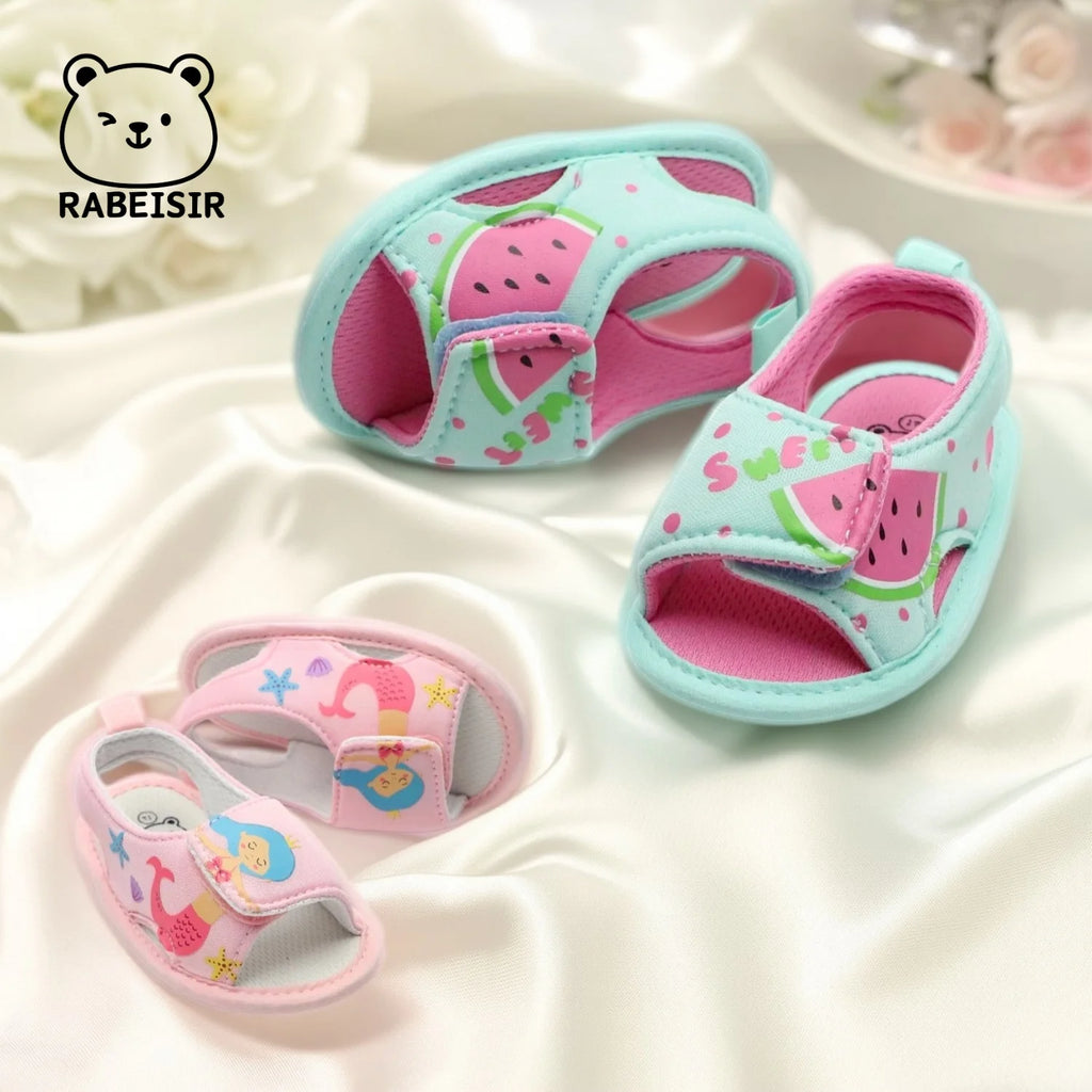 Baby Girl Summer Sandals (0–18M) – Princess Watermelon Cloth Shoes