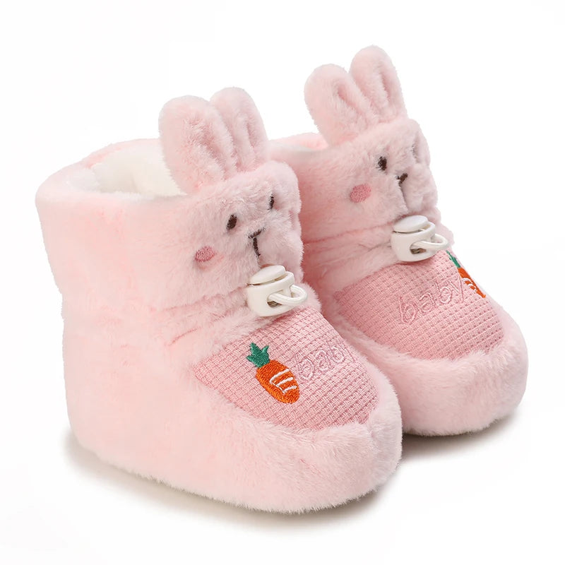 Winter 0-1 Year Old Baby Boots Warm and Cute Soft Soled Shoes