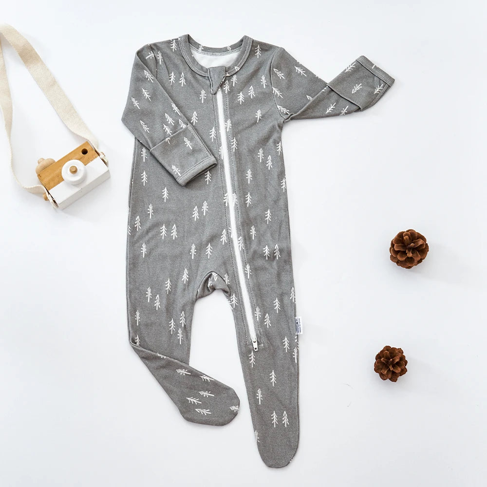 Newborn Boys & Girls Wrapped Foot Jumpsuit