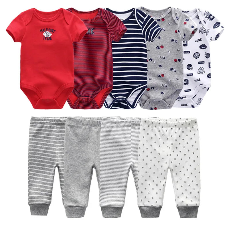 9 Pcs Unisex Newborn Clothing Sets