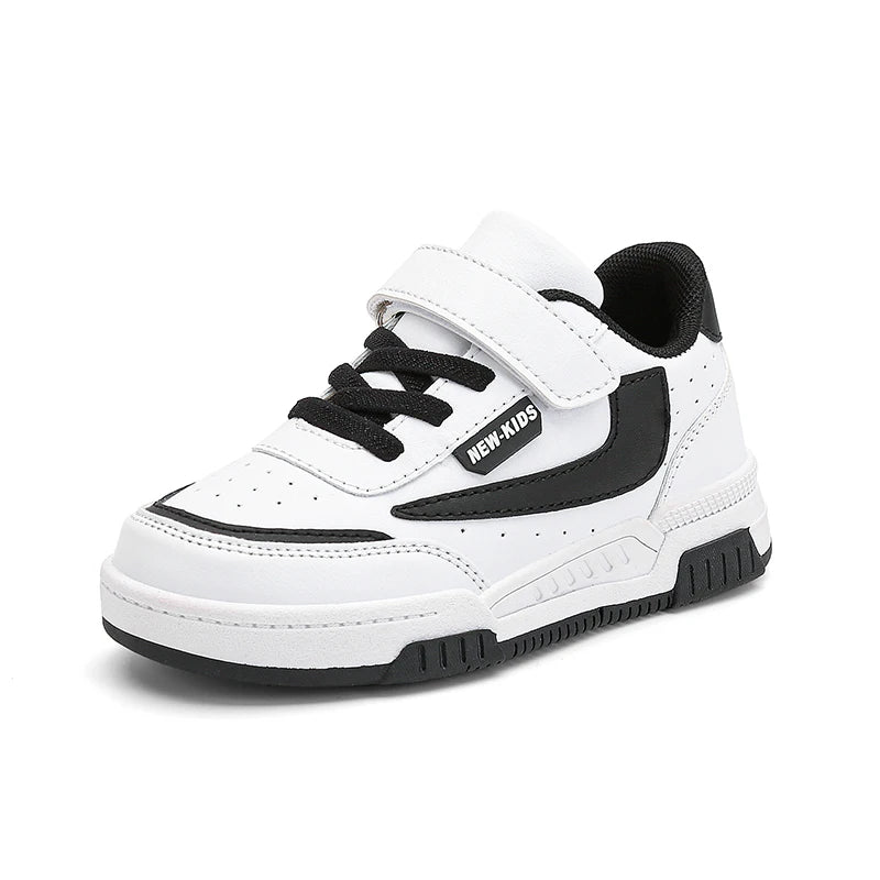 Kids’ Running Sneakers – Leather & Mesh, Non-Slip Shoes