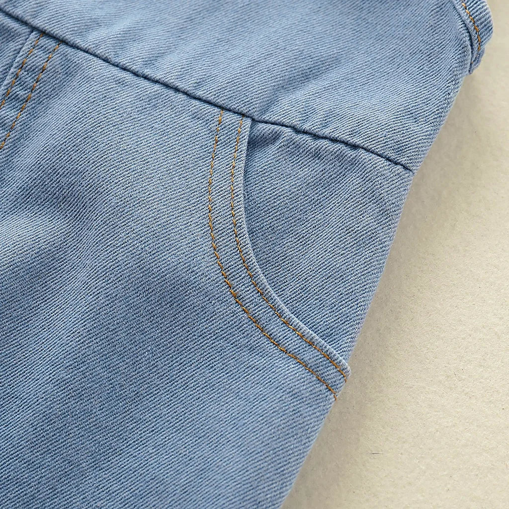 0-12 M Unisex Fashion Romper Jeans