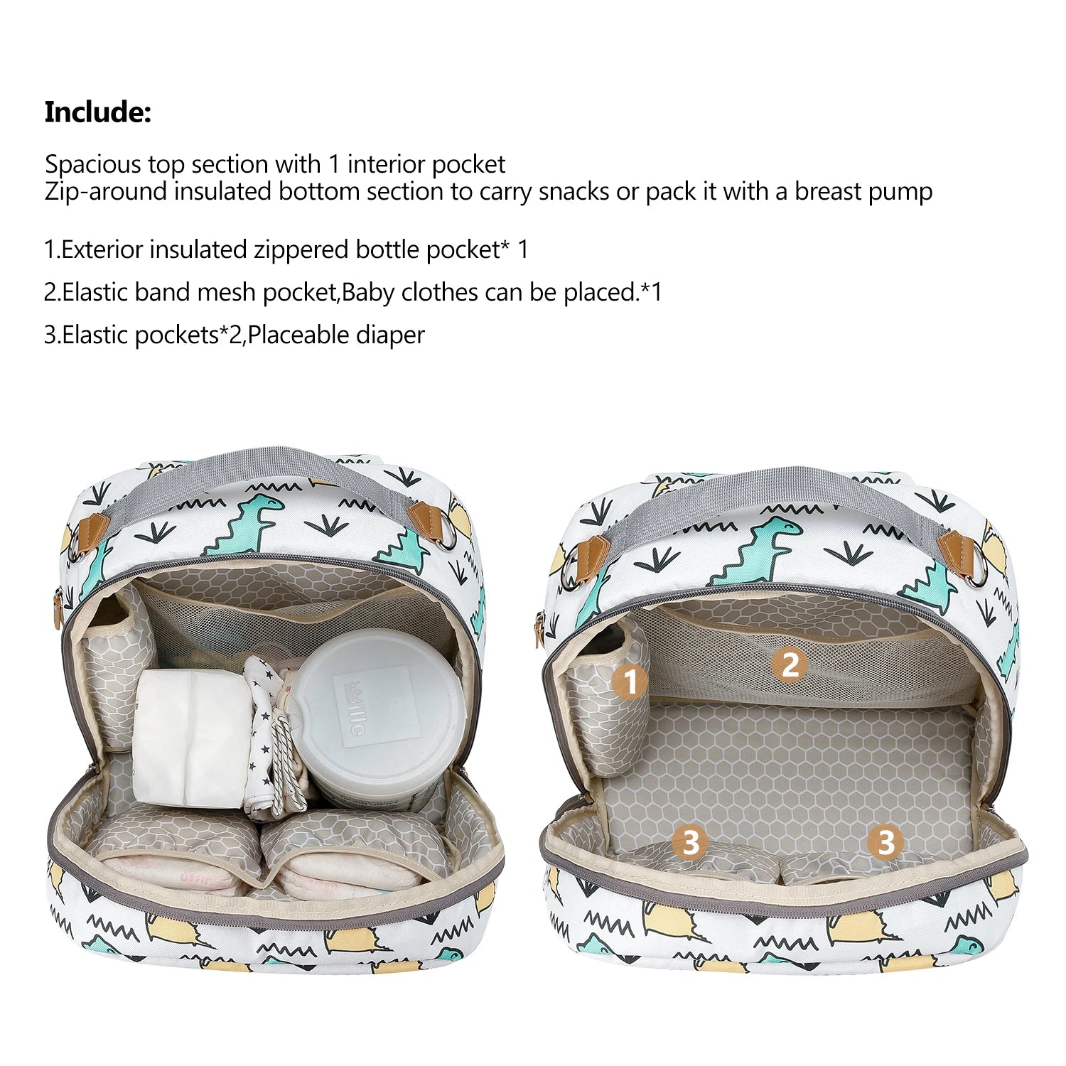 Medium Size Breast Pump Bag – Double Layer Cooler Bag for Outdoor & Working Moms