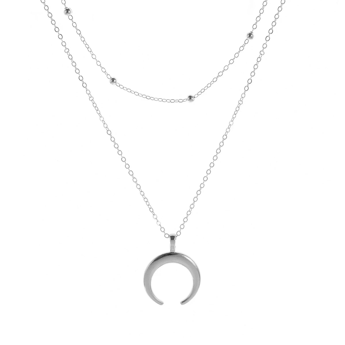 Fashion Gold Color Double Layer Moon