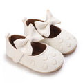 Baby Girls’ Bow Princess Shoes – Soft Leather Non-Slip Walking Sneakers
