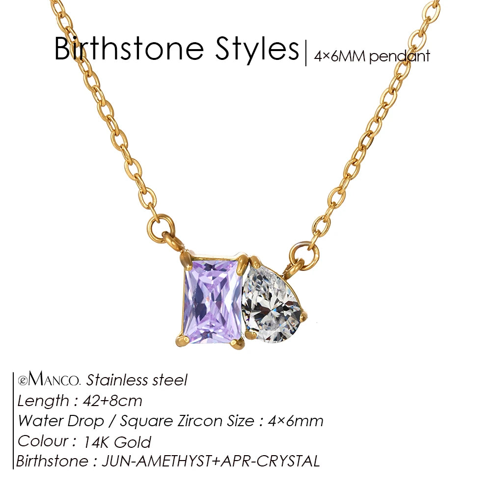 EManco Stainless Steel Square Zircon
