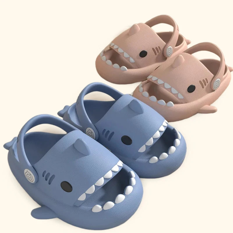 Kids Shark Cartoon Slippers – Soft Non-Slip EVA Sandals