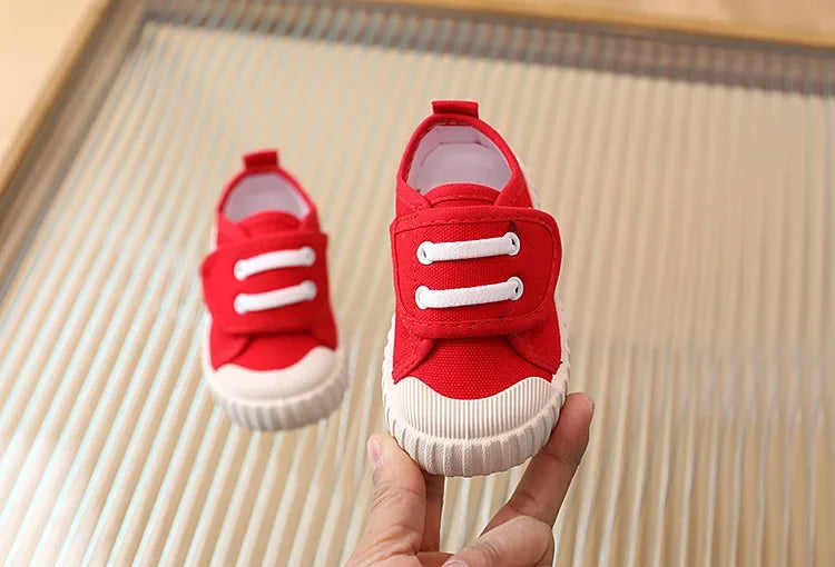 Kids Canvas Sneakers – Soft Breathable Candy-Colored Shoes