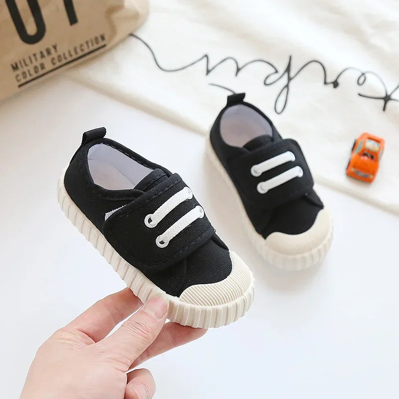 Kids Canvas Sneakers – Soft Breathable Candy-Colored Shoes