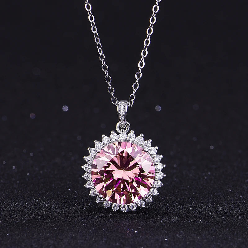 Huitan Fancy Round Pink Cubic Zirconia