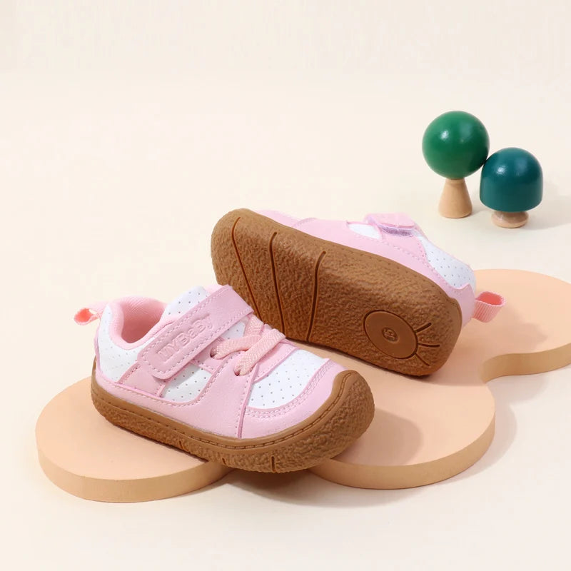 Toddler Shoes (1–5Y) – PU Rubber Sole Non-Slip Spring/Autumn Sneakers