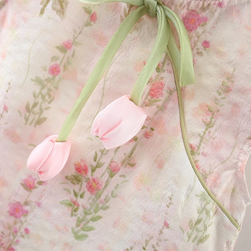 Cute Baby Girl Chinese Style Dress – Summer (0–2Y)