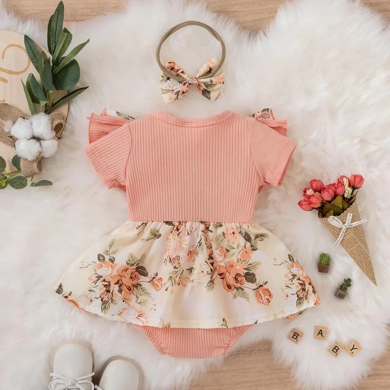 Baby Girl Summer Dress & Headband Set