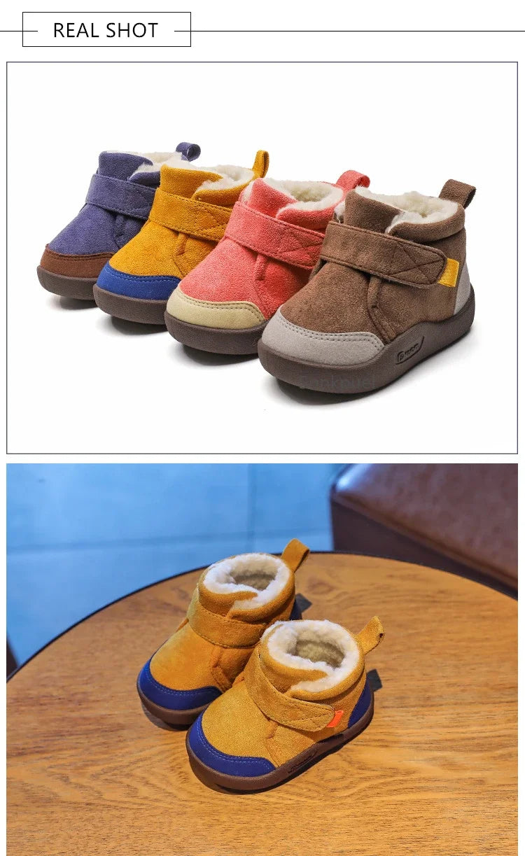 Baby Toddler Winter Boots – Plush Soft-Sole Snow Shoes