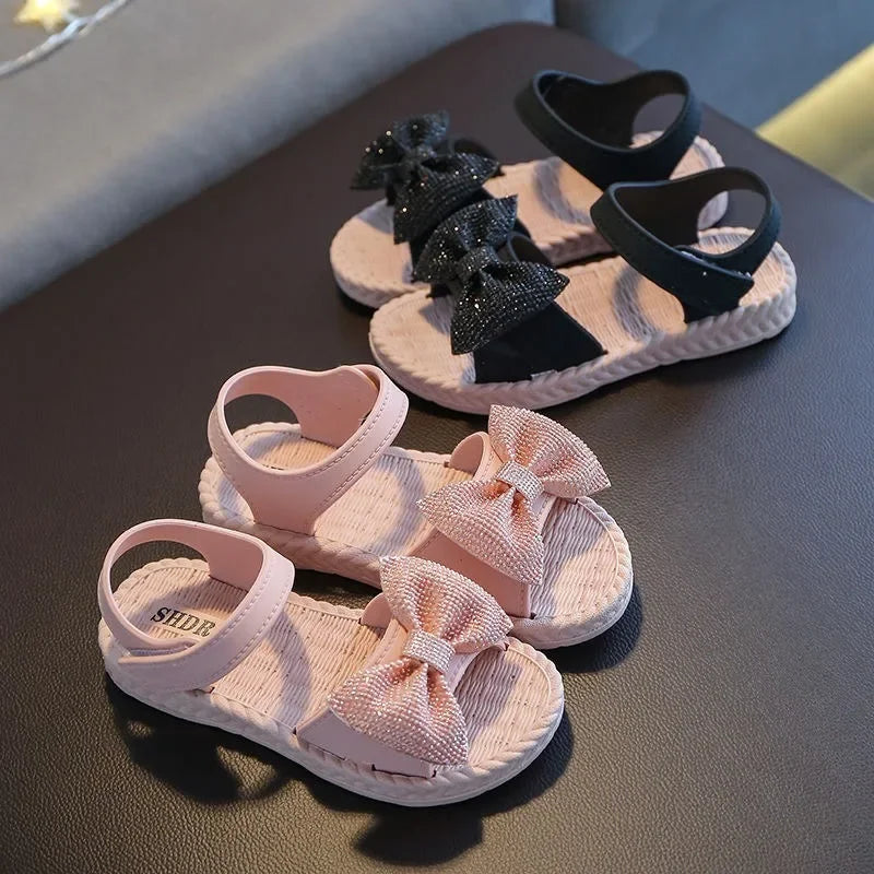 Girls’ Summer Sandals – Bow, Soft Sole, Non-Slip