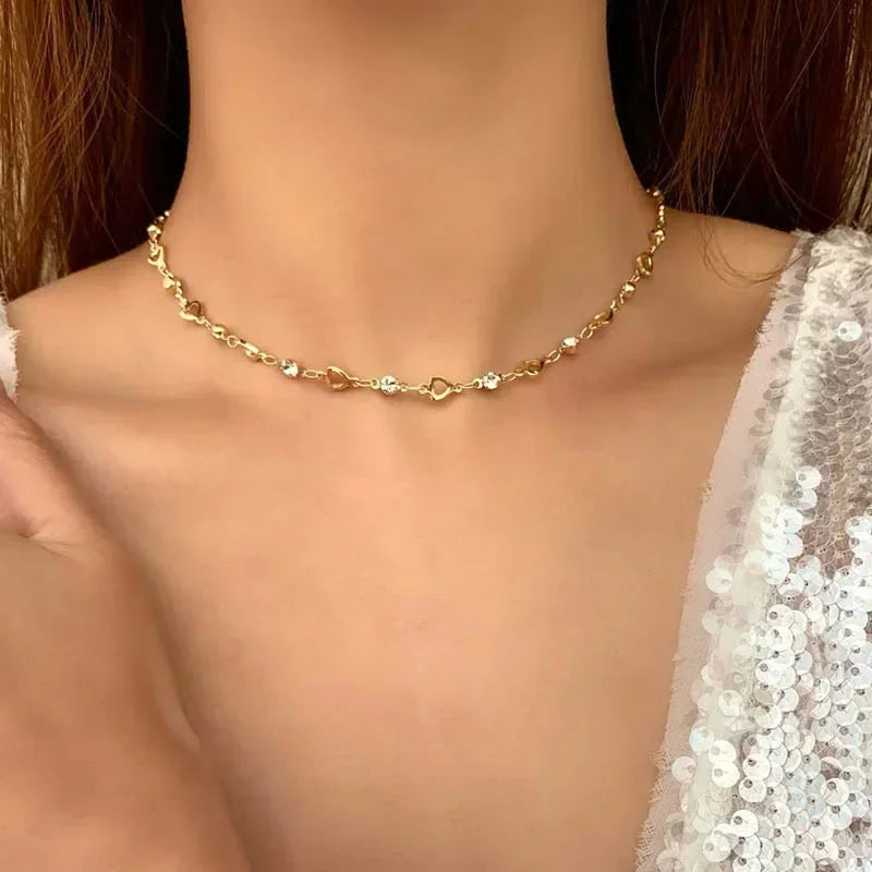Crystal Zircon Rhinestone Tassel Necklace
