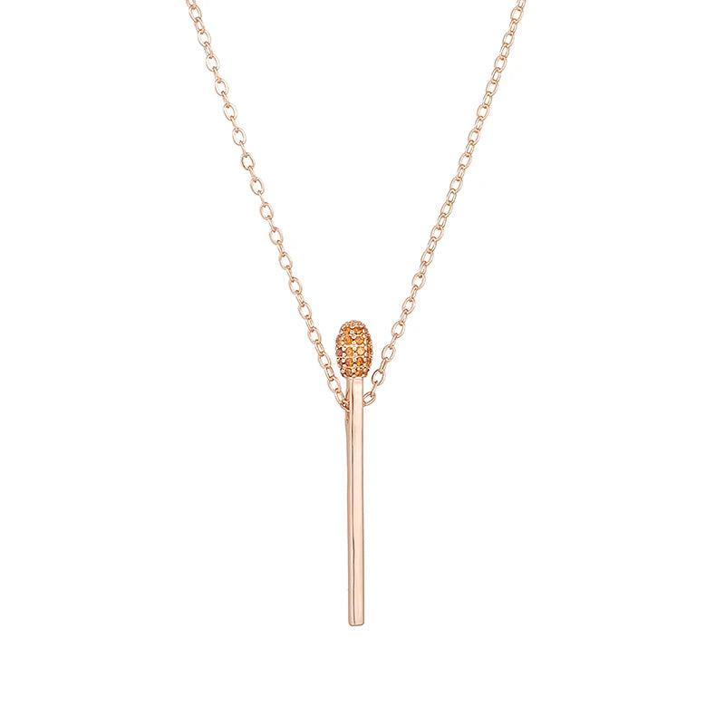 Gold Color Natural Zircon Necklace