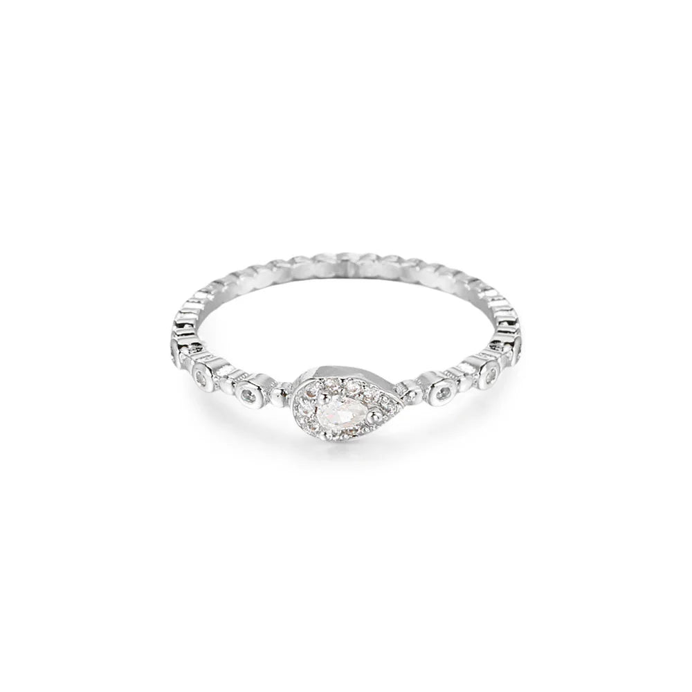 Dainty Women's Zircon Gold Ring