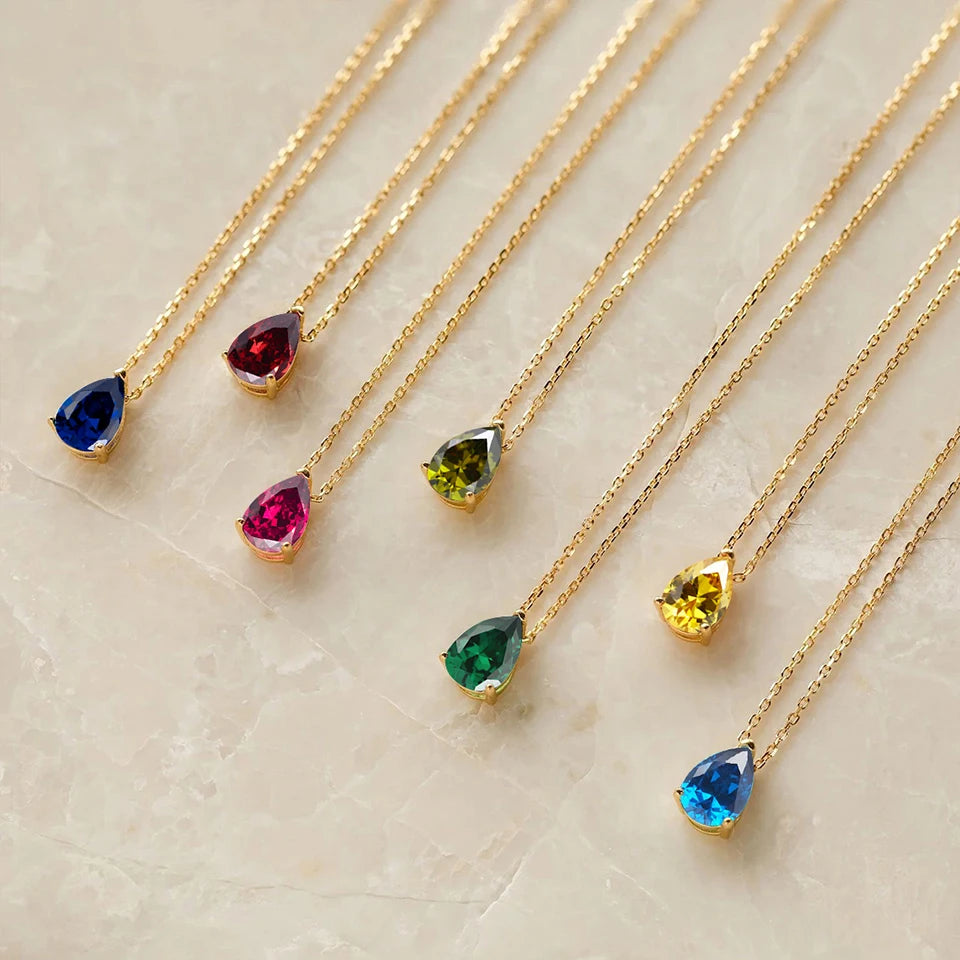 Teardrop Zircon Necklace