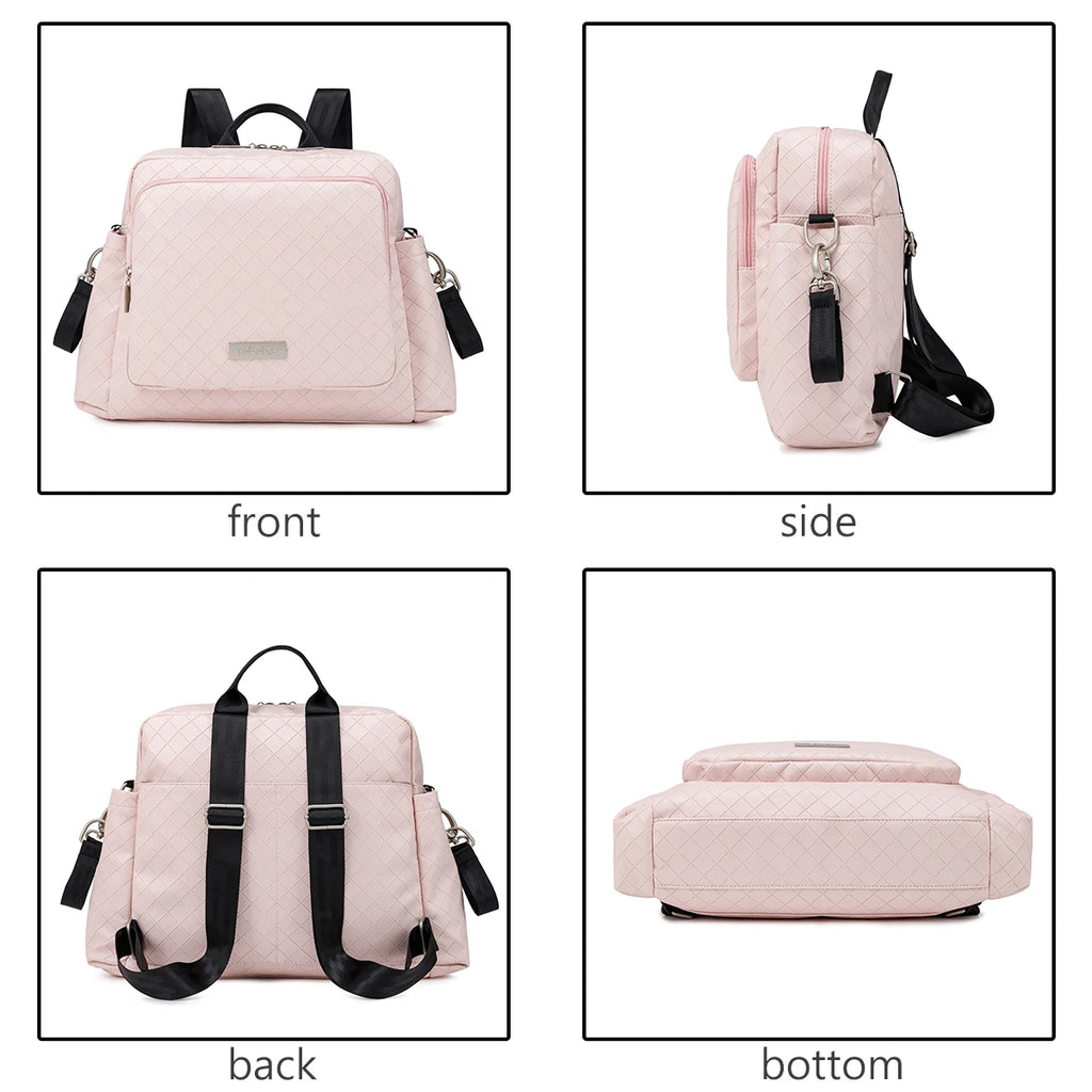 Fashion Mommy Diaper Backpack – Large Capacity, Waterproof, Multi-Functional Nappy Bag for Travel