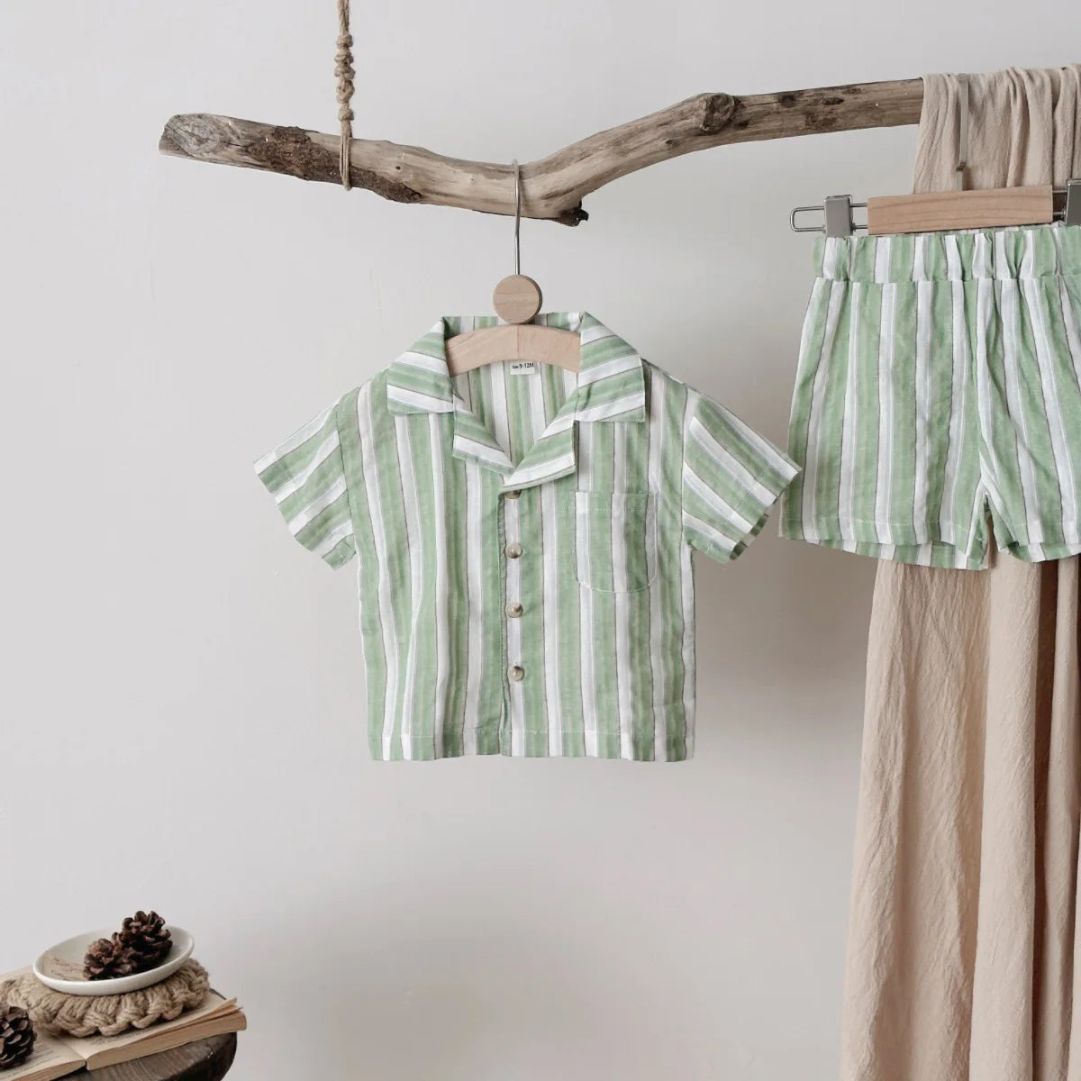 Striped Shirt & Shorts Girls  0-3Y - 2Pcs