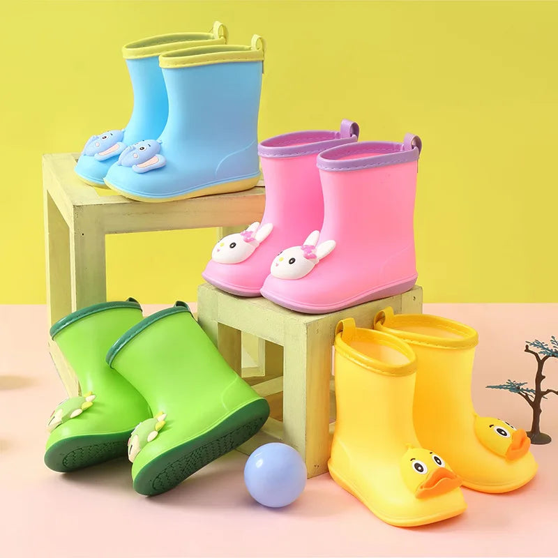 Kids’ Waterproof Rain Boots – Cartoon PVC Rubber Shoes