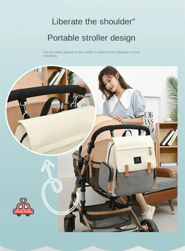 Travel Backpack for Moms – Large Capacity Waterproof Diaper & Baby Stroller Bag