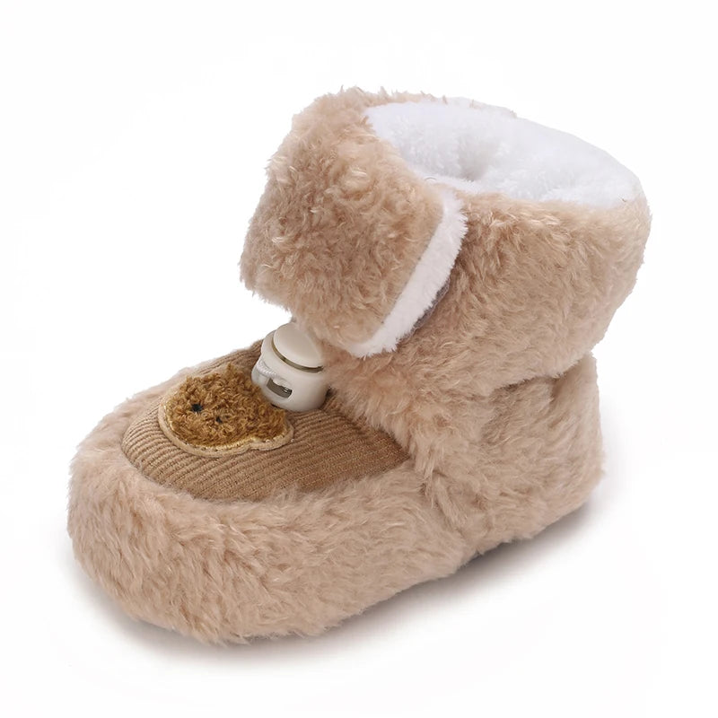 0-18M Apricot New Soft Winter Boots