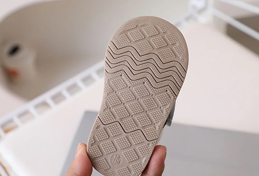 Kids PU Leather Sneakers – Soft-Soled First-Step Toddler Shoes
