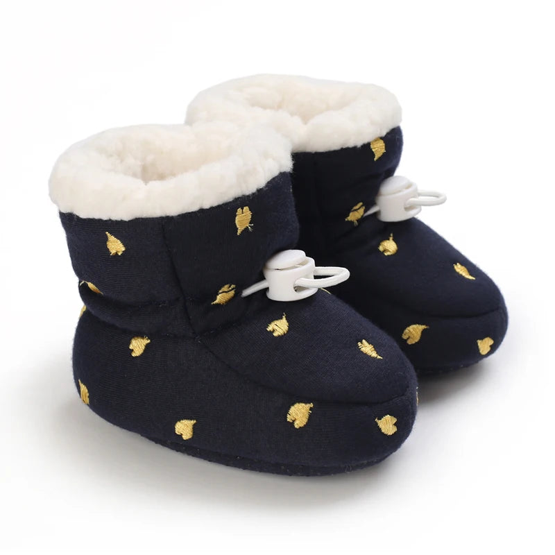 Baby Winter Snow Boots – Soft Sole Cotton First-Step Toddler Shoes