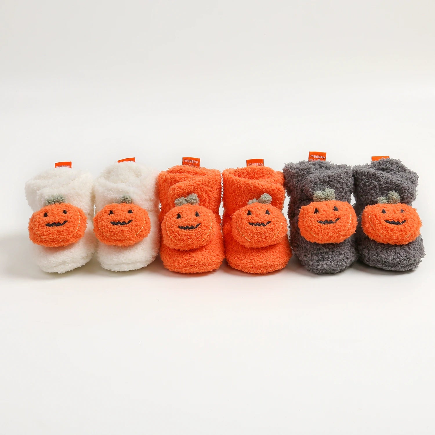Baby Halloween Pumpkin Booties – Newborn First-Step Sock Shoes